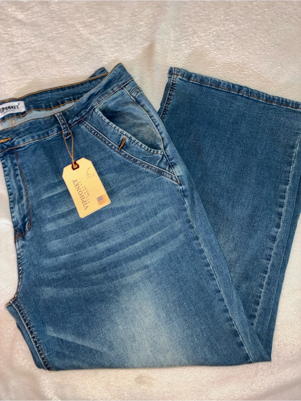 VIP Honey Women's Blue Wide-Leg Jeans NWT 5X